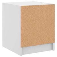 Comodini con Ante in Vetro 2pz Bianco 35x37x42 cm 836344