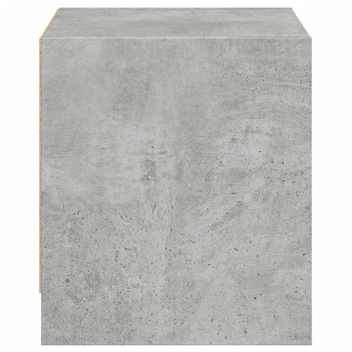 Comodini con Ante in Vetro 2pz Grigio Cemento 35x37x42 cm 836350