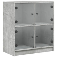 Mobile con Ante in Vetro Grigio Cemento 68x37x75,5 cmcod mxl 87139