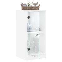 Mobile con Ante in Vetro Bianco 35x37x75,5 cm 836399