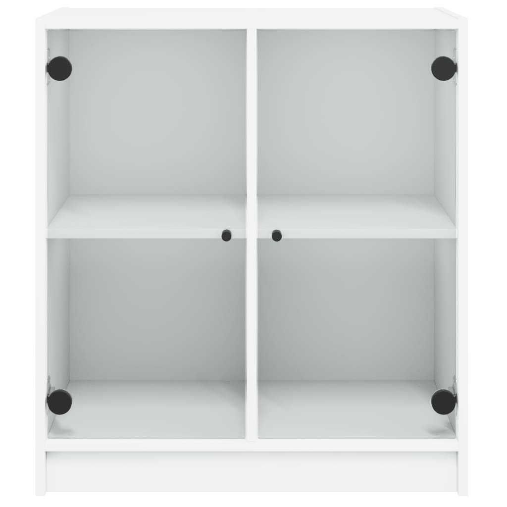 Mobile con Ante in Vetro Bianco 68x37x75,5 cm 836420