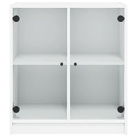 Mobile con Ante in Vetro Bianco 68x37x75,5 cm 836420