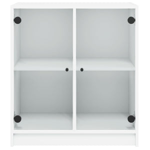 Mobile con Ante in Vetro Bianco 68x37x75,5 cm 836420