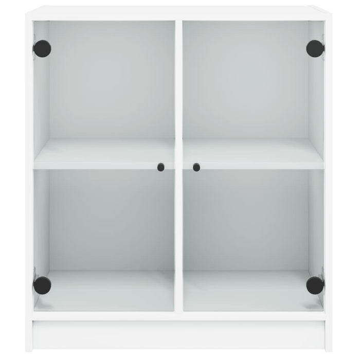 Mobile con Ante in Vetro Bianco 68x37x75,5 cm 836420