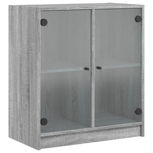 Mobile con Ante in Vetro Grigio Sonoma 68x37x75,5 cmcod mxl 111142