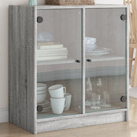 Mobile con Ante in Vetro Grigio Sonoma 68x37x75,5 cmcod mxl 111142