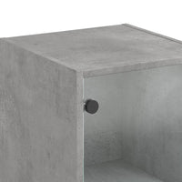 Credenza con Anta in Vetro Grigio Cemento 35x37x142 cm 836444