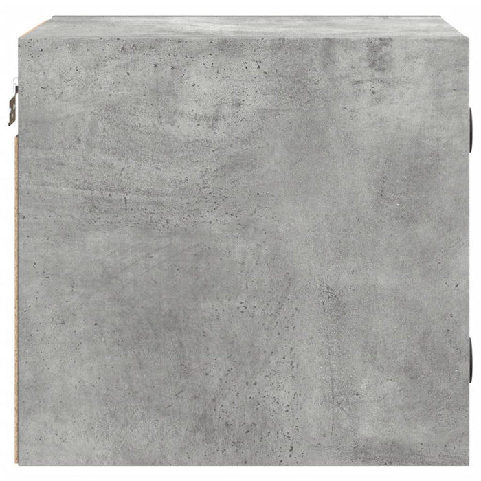 Comodini con Ante in Vetro 2pz Grigio Cemento 35x37x35 cm 836469