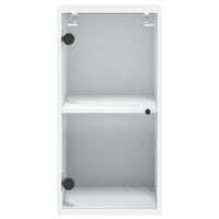 Mobile a Muro con Ante in Vetro Bianco 35x37x68,5 cm 836476