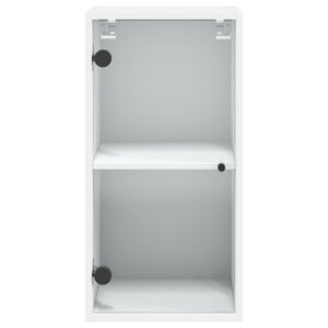 Mobile a Muro con Ante in Vetro Bianco 35x37x68,5 cm 836476