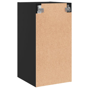 Mobile a Muro con Ante in Vetro Nero 35x37x68,5 cm 836477