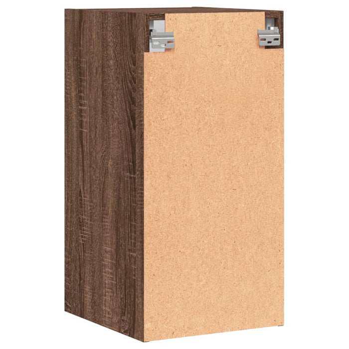 Mobile a Muro con Ante in Vetro Rovere Marrone 35x37x68,5 cm 836482