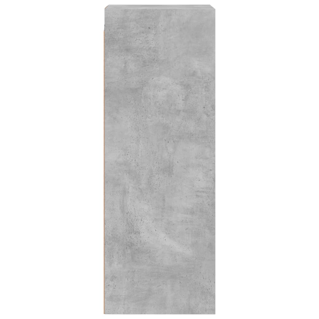 Mobile a Muro con Ante in Vetro Grigio Cemento 35x37x100 cm 836486