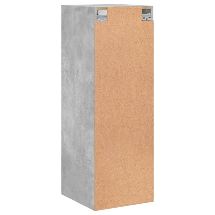 Mobile a Muro con Ante in Vetro Grigio Cemento 35x37x100 cm 836486