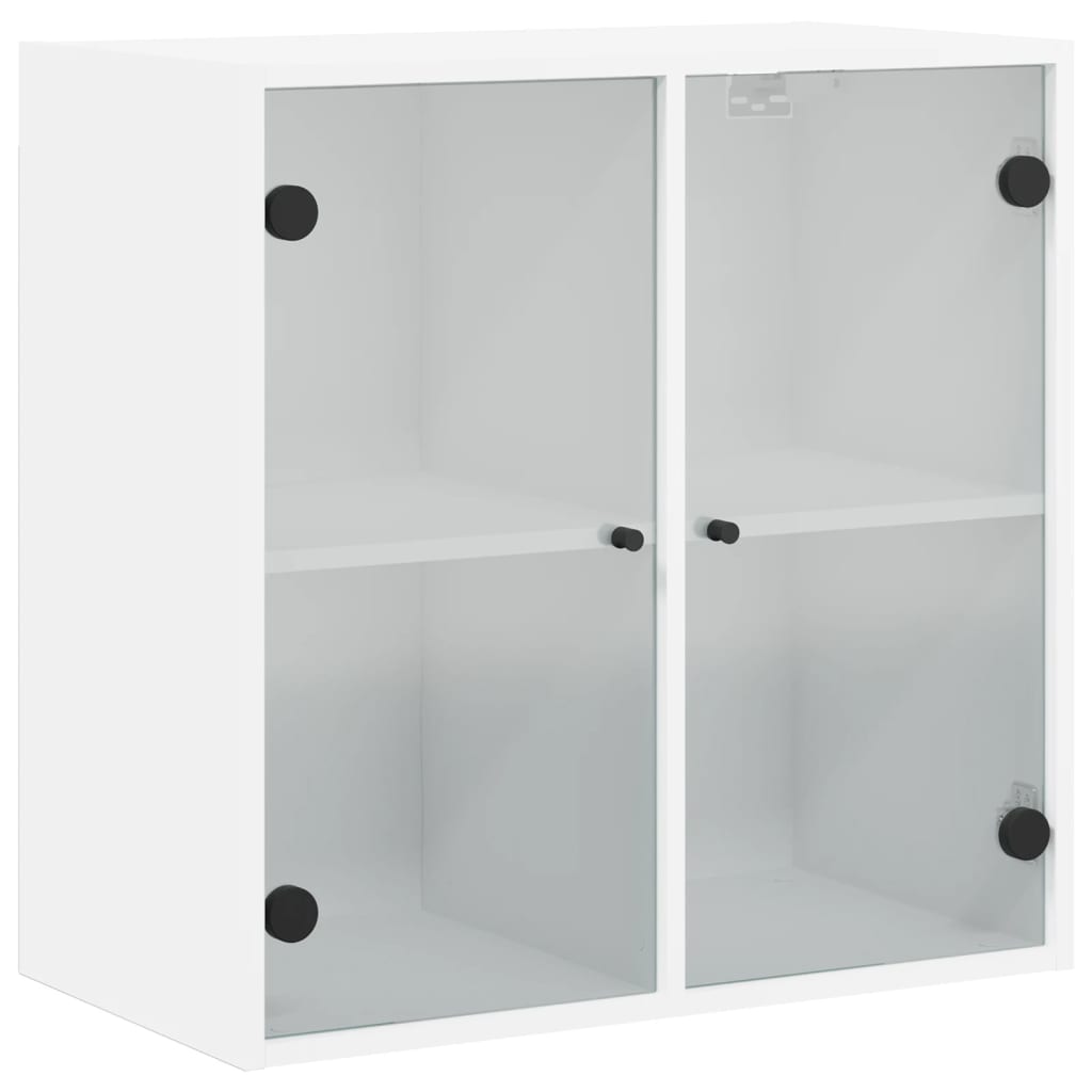 Mobile a Muro con Ante in Vetro Bianco 68x37x68,5 cmcod mxl 111149