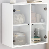 Mobile a Muro con Ante in Vetro Bianco 68x37x68,5 cmcod mxl 111149