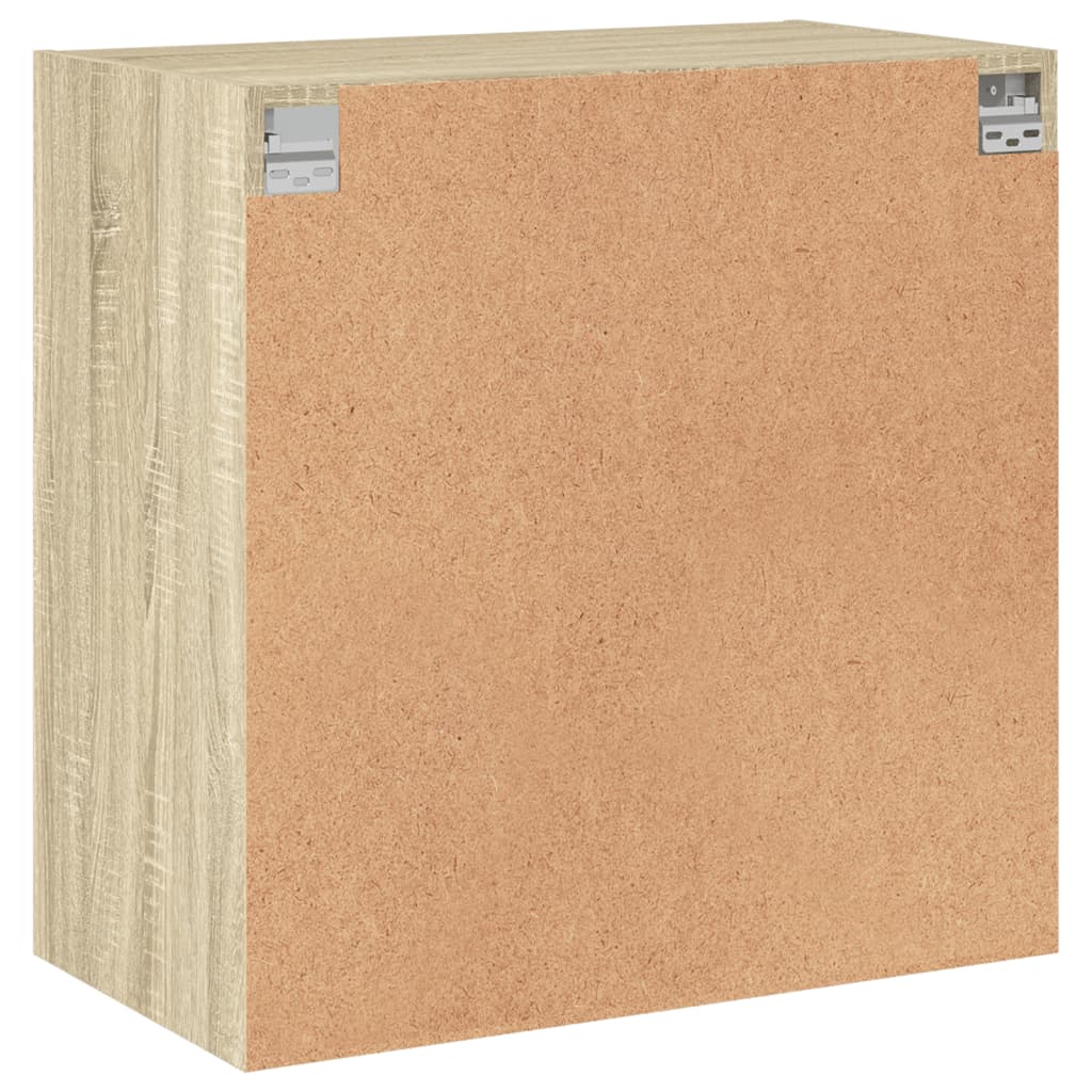 Mobile a Muro con Ante in Vetro Rovere Sonoma 68x37x68,5 cm 836492