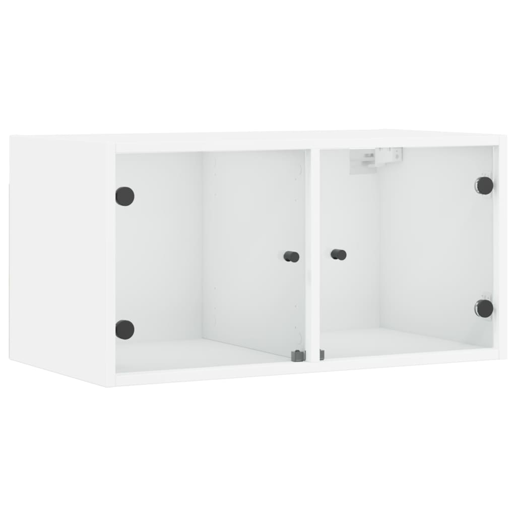 Mobili a Muro con Ante in Vetro 2pz Bianco 68,5x37x35 cm 836498