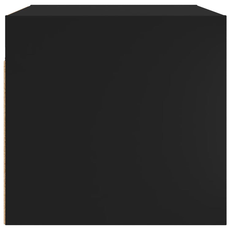 Mobili a Muro con Ante in Vetro 2pz Nero 68,5x37x35 cm 836500