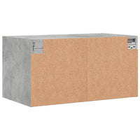 Mobile a Muro con Ante in Vetro Grigio Cemento 68,5x37x35 cm 836503