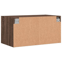 Mobili a Muro con Ante in Vetro 2pz Rovere Marrone 68,5x37x35cm 836510