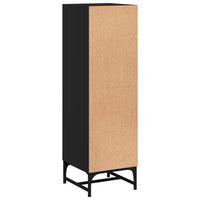 Credenza con Ante in Vetro Nera 35x37x120 cm 836561