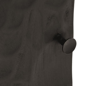 Comodino Nero 40x30x50 cm in Legno Massello di Mango e Ferro 372004