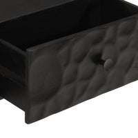 Tavolo Consolle Nero 90x30x76cm Legno Massello di Mango e Ferro 372008