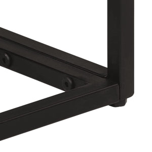 Tavolo Consolle Nero 90x30x76cm Legno Massello di Mango e Ferro 372008