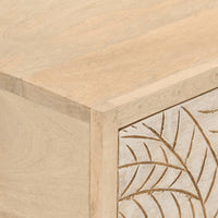 Tavolo Consolle 90x30x76 cm in Legno Massello di Mango e Ferro 372013