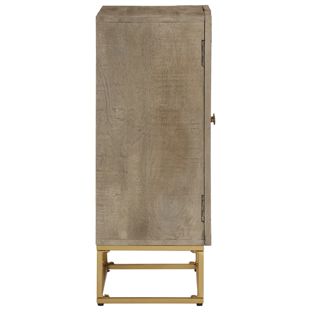 Credenza 55x30x76 cm in Legno Massello di Mango e Ferro 372015