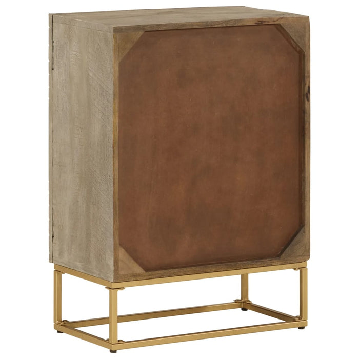 Credenza 55x30x76 cm in Legno Massello di Mango e Ferro 372015