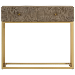 Tavolo Consolle 90x30x76 cm in Legno Massello di Mango e Ferrocod mxl 91644