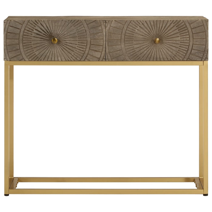 Tavolo Consolle 90x30x76 cm in Legno Massello di Mango e Ferrocod mxl 91644