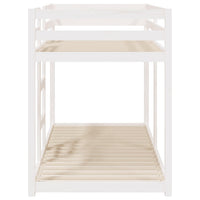 Letto a Castello Bianco 90x200 cm in Legno Massello di Pino 3206505