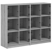 Libreria Ante Grigio Sonoma 136x37x109 cm in Legno Multistratocod mxl 111195