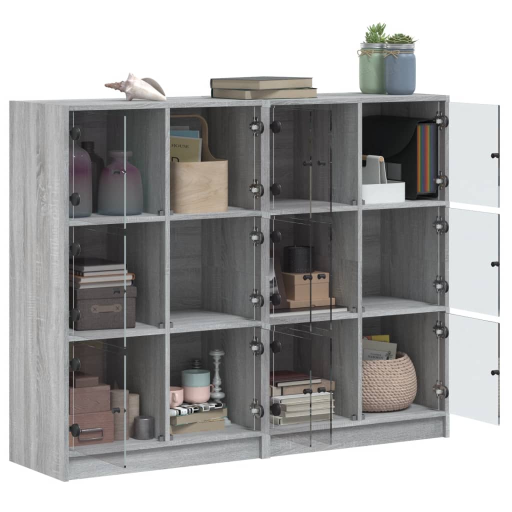 Libreria Ante Grigio Sonoma 136x37x109 cm in Legno Multistrato 3206515