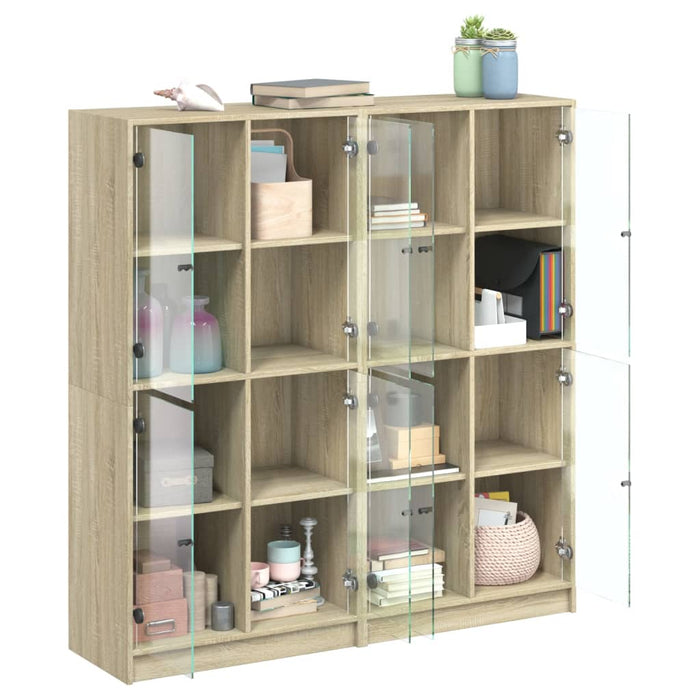 Libreria Ante Rovere Sonoma 136x37x142 cm in Legno Multistrato 3206519