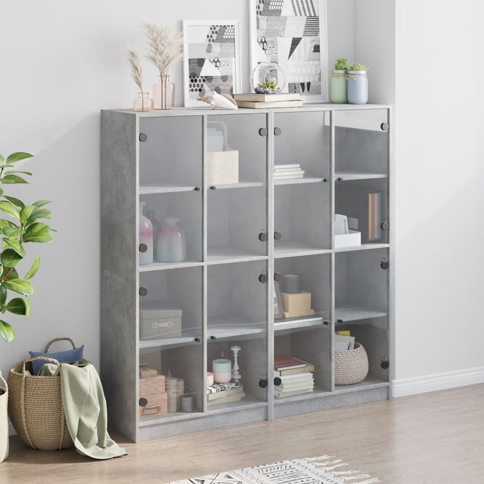 Libreria Ante Grigio Cemento 136x37x142 cm in Legno Multistrato 3206520