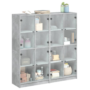 Libreria Ante Grigio Cemento 136x37x142 cm in Legno Multistrato 3206520