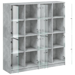 Libreria Ante Grigio Cemento 136x37x142 cm in Legno Multistrato 3206520