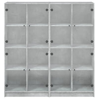 Libreria Ante Grigio Cemento 136x37x142 cm in Legno Multistrato 3206520