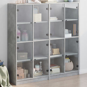 Libreria Ante Grigio Cemento 136x37x142 cm in Legno Multistrato 3206520