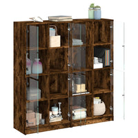 Libreria Ante Rovere Fumo 136x37x142 cm in Legno Multistrato 3206521