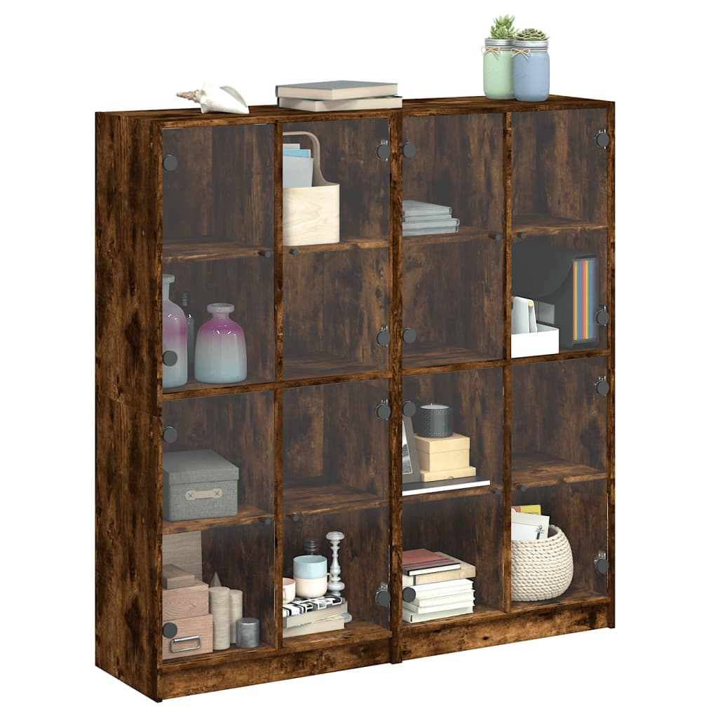 Libreria Ante Rovere Fumo 136x37x142 cm in Legno Multistrato 3206521