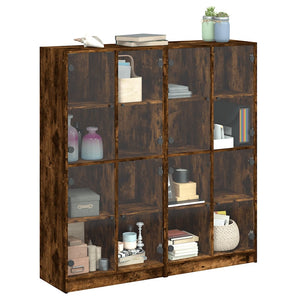 Libreria Ante Rovere Fumo 136x37x142 cm in Legno Multistrato 3206521