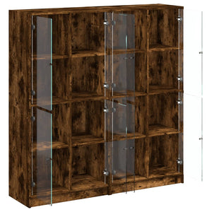 Libreria Ante Rovere Fumo 136x37x142 cm in Legno Multistrato 3206521