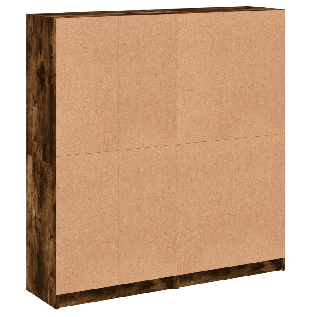 Libreria Ante Rovere Fumo 136x37x142 cm in Legno Multistrato 3206521