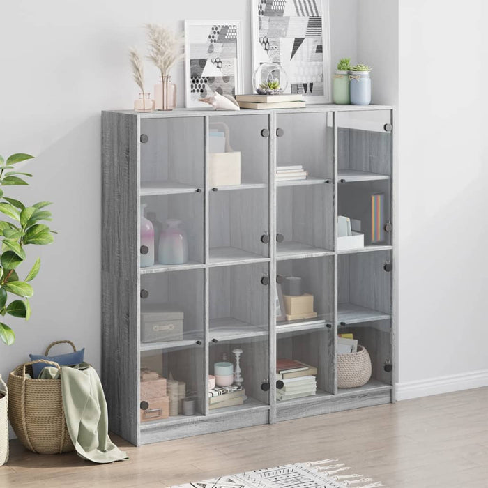 Libreria Ante Grigio Sonoma 136x37x142 cm in Legno Multistrato 3206522