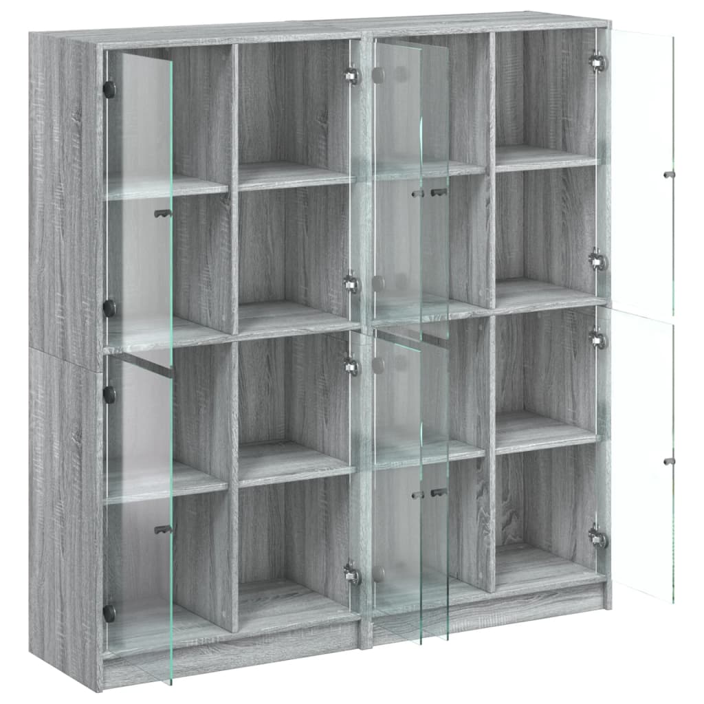 Libreria Ante Grigio Sonoma 136x37x142 cm in Legno Multistrato 3206522